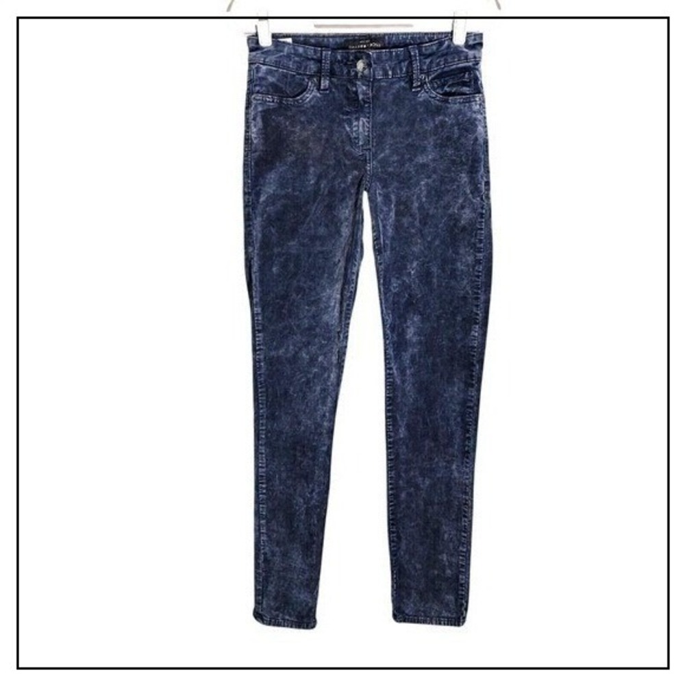 Lucky Brand Velvet Skinny Jeans Women 27 Blue Crush Casual Stretch Mid Rise Pant